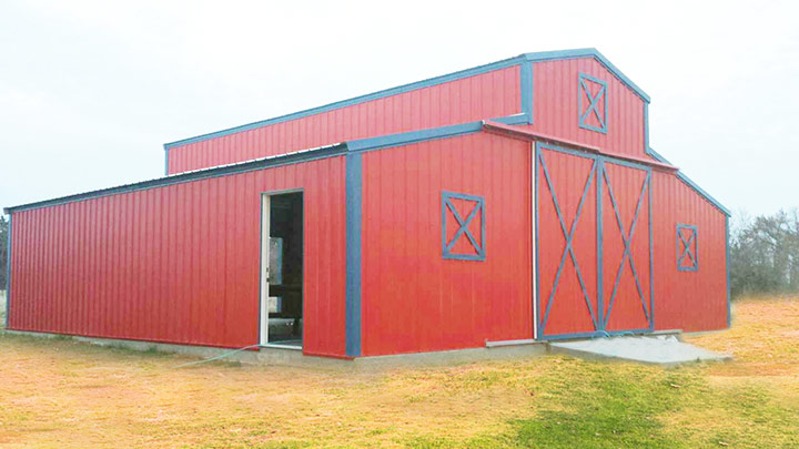 44x40x14 Raised Center Aisle Barn
